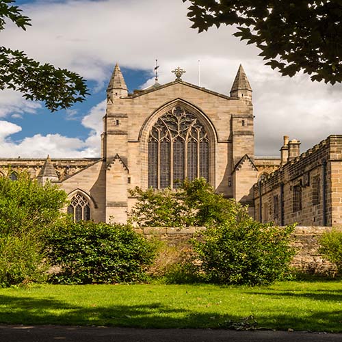 Picture of Hexham Abbey from Sele Park